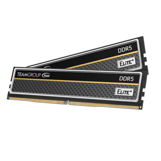 TEAMGROUP Elite Plus DDR5 16GB (2x8GB) 4800MHz PC5-38400 CL40 Unbuffered Non-ECC 1.1V UDIMM 288 Pin Desktop Memory Module Ram (Black)